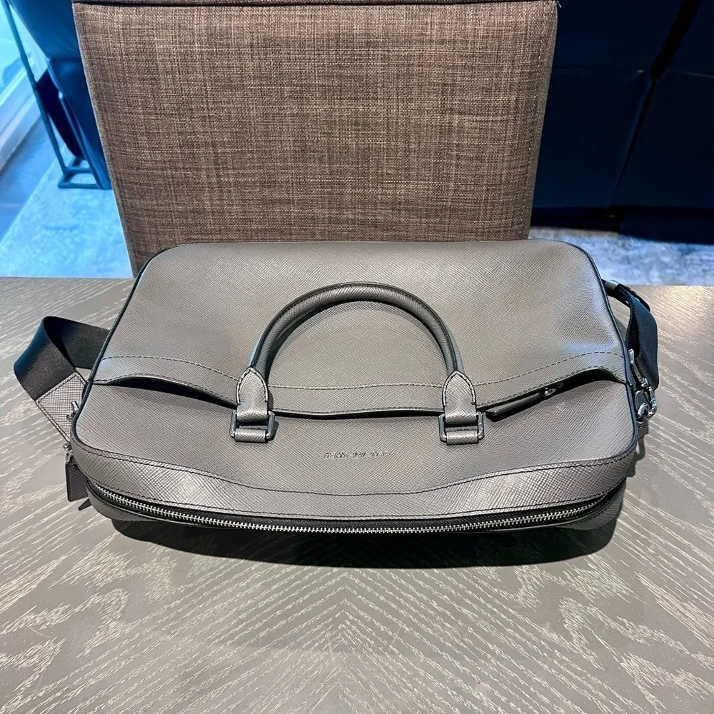 Michael Kors Unisex Grey Leather Briefcase